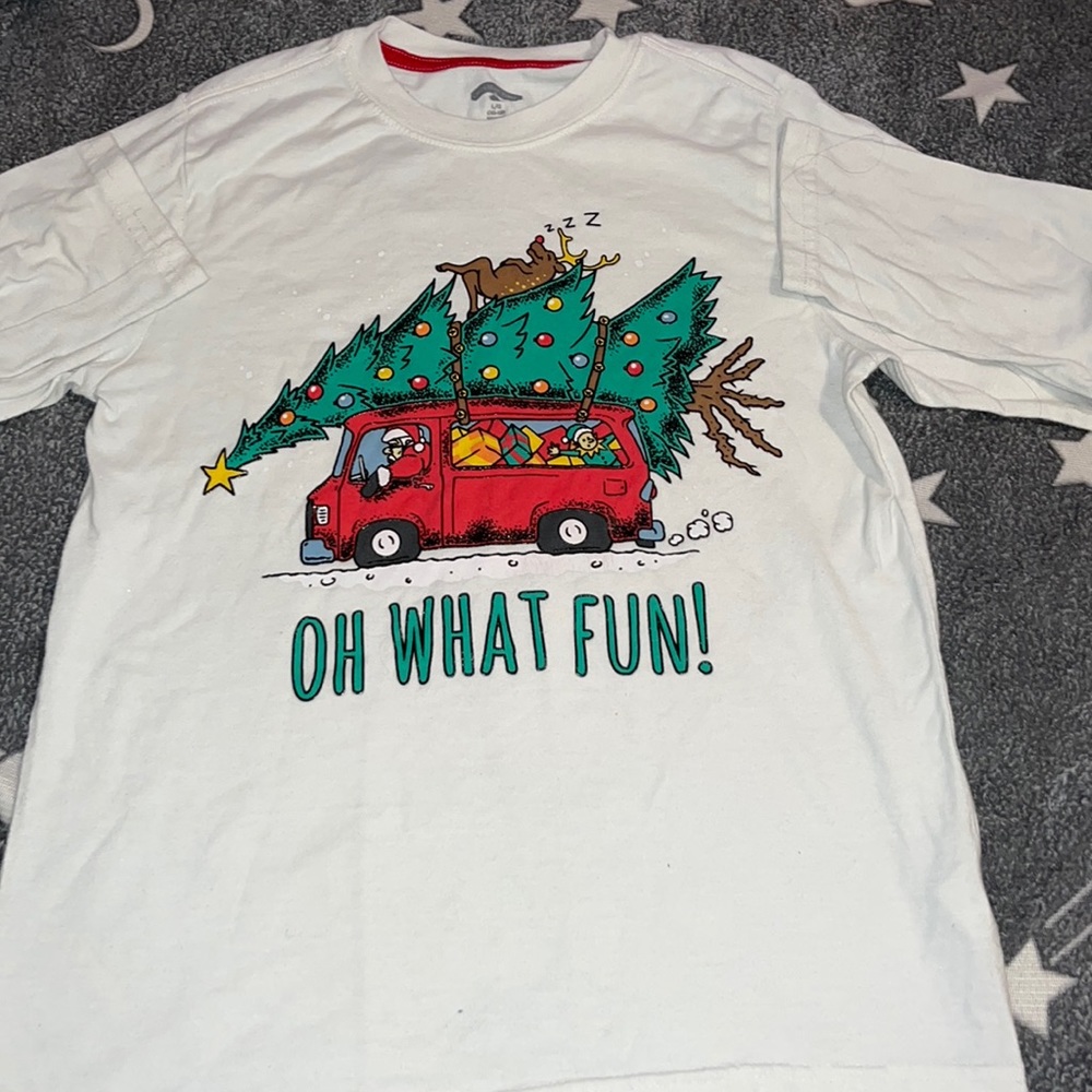 This is a nice Christmas shirt! Very comfortable!